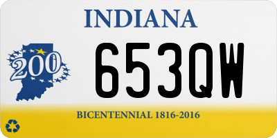IN license plate 653QW