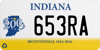 IN license plate 653RA