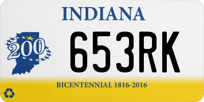 IN license plate 653RK