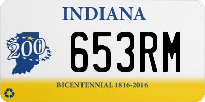 IN license plate 653RM