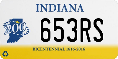 IN license plate 653RS