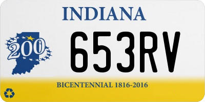IN license plate 653RV