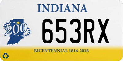 IN license plate 653RX