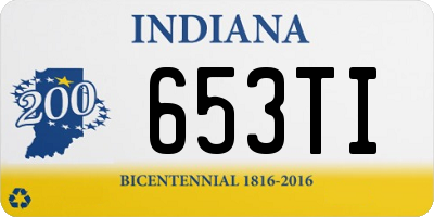 IN license plate 653TI