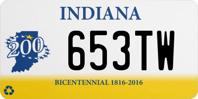 IN license plate 653TW