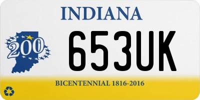 IN license plate 653UK