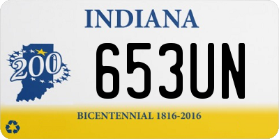 IN license plate 653UN