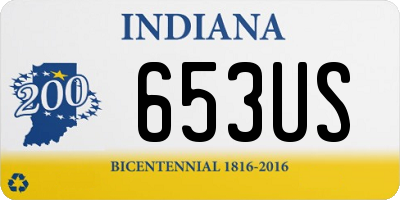 IN license plate 653US