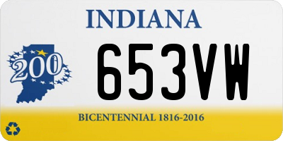 IN license plate 653VW