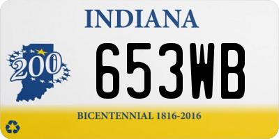 IN license plate 653WB