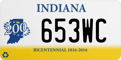 IN license plate 653WC
