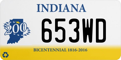 IN license plate 653WD