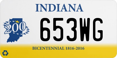 IN license plate 653WG