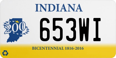 IN license plate 653WI