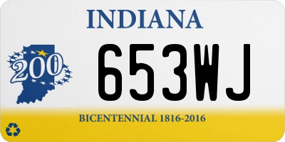 IN license plate 653WJ