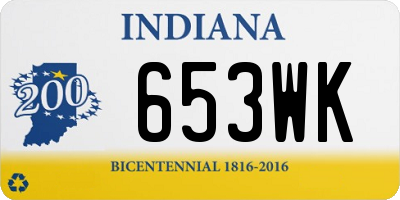 IN license plate 653WK