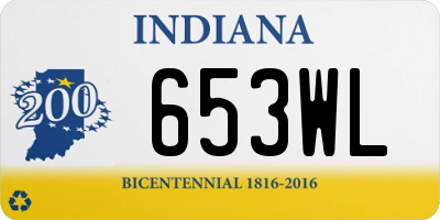 IN license plate 653WL