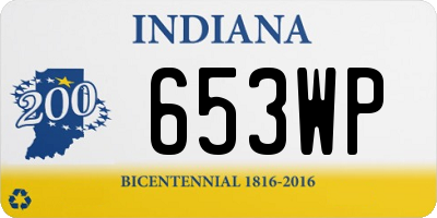 IN license plate 653WP