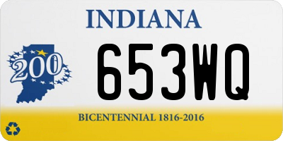 IN license plate 653WQ