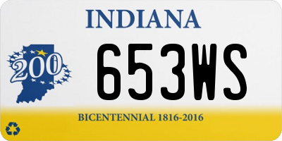 IN license plate 653WS