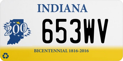 IN license plate 653WV