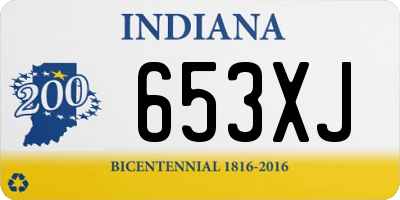 IN license plate 653XJ