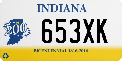 IN license plate 653XK