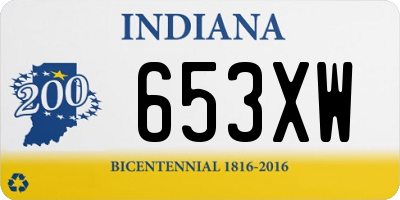 IN license plate 653XW