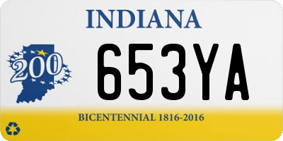 IN license plate 653YA