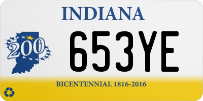 IN license plate 653YE