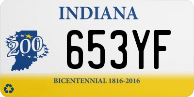 IN license plate 653YF