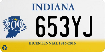 IN license plate 653YJ