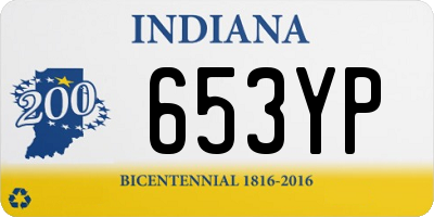 IN license plate 653YP