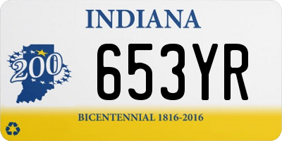 IN license plate 653YR