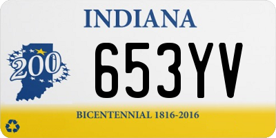 IN license plate 653YV