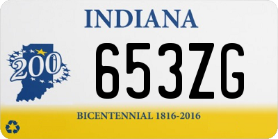 IN license plate 653ZG