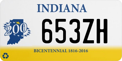 IN license plate 653ZH