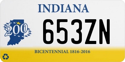 IN license plate 653ZN