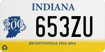 IN license plate 653ZU