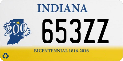 IN license plate 653ZZ
