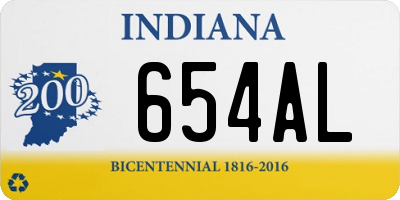 IN license plate 654AL