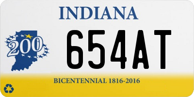 IN license plate 654AT