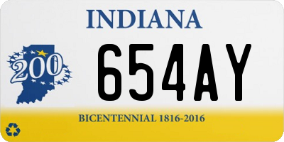 IN license plate 654AY