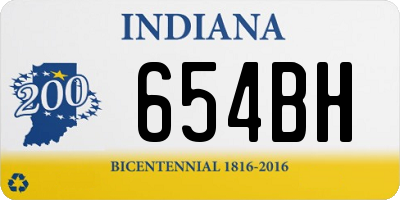 IN license plate 654BH