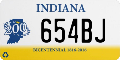 IN license plate 654BJ