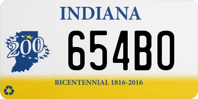IN license plate 654BO