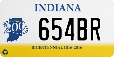 IN license plate 654BR