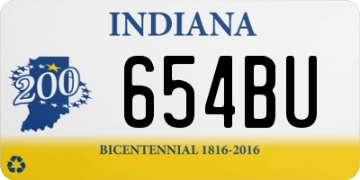 IN license plate 654BU