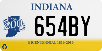 IN license plate 654BY