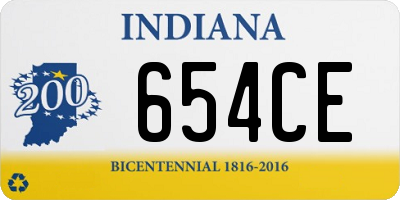 IN license plate 654CE